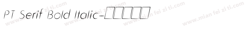 PT Serif Bold ltalic字体转换